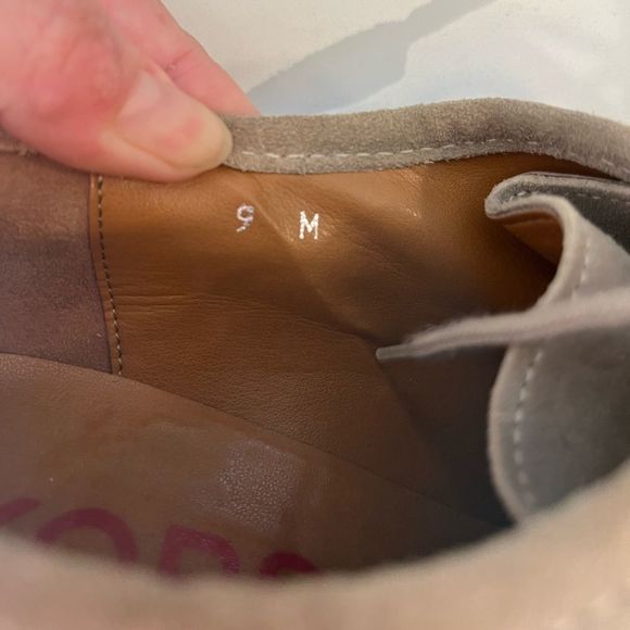 Michael Kors Tan Suede Wedge boots Lace Up Shoe Rubber Sole Size 9 - Picture 5 of 8